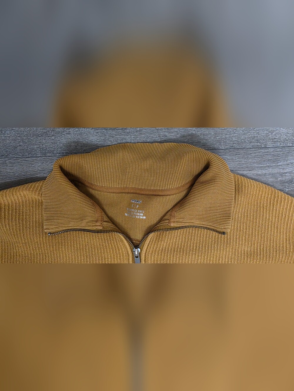 Women's Aerie Oversized Ribbed 1/4 Zip Pullover-Size Small - Picture 3 of 4
